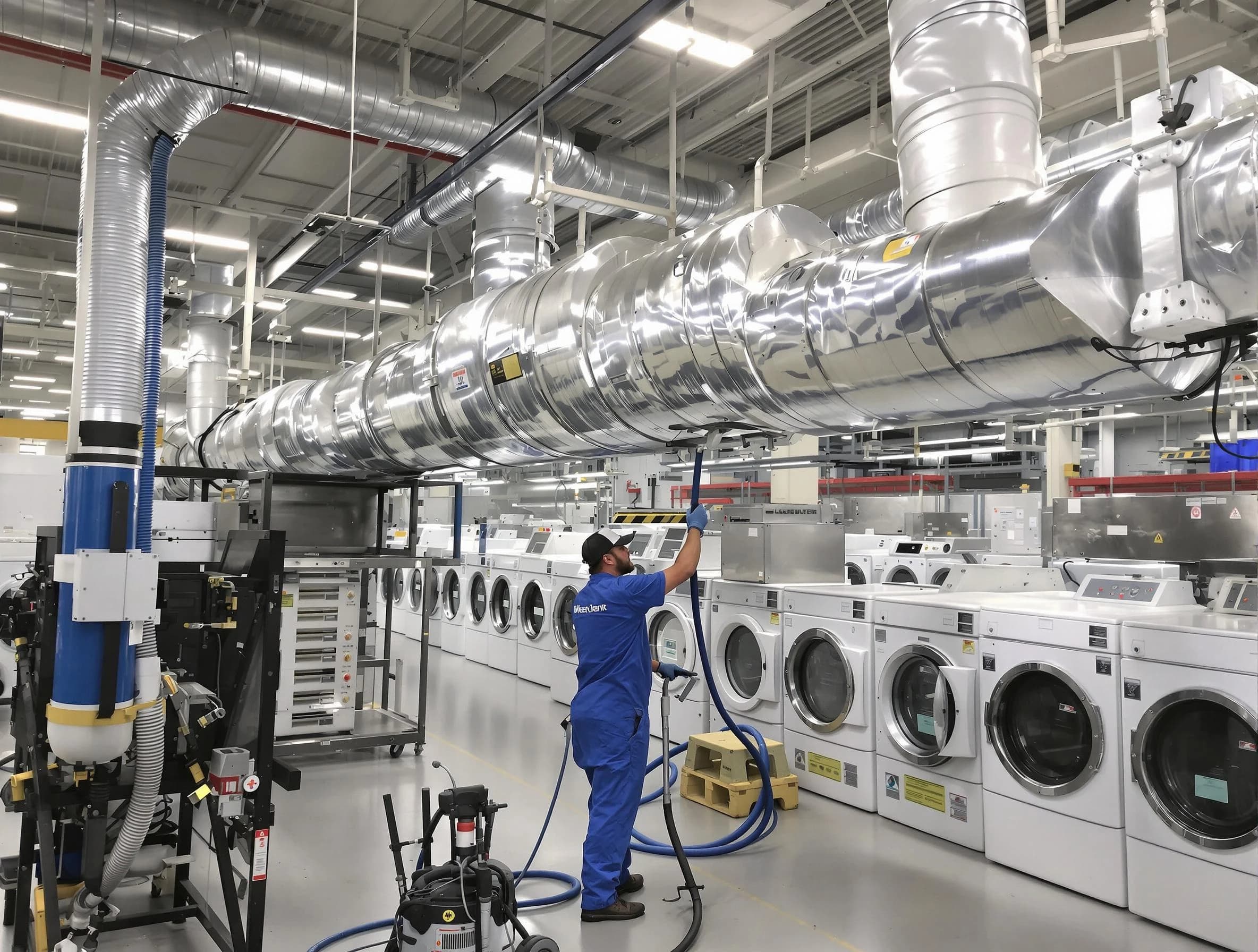 Ogden Dryer Vent Cleaning team performing heavy-duty industrial dryer vent cleaning in Ogden